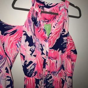 Lilly Pulitzer cold shoulder romper